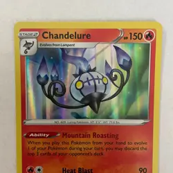 Chandelure Holo - 026/196 - SWSH Trick or Trade - Pokemon Rare Card - NM - Image 2