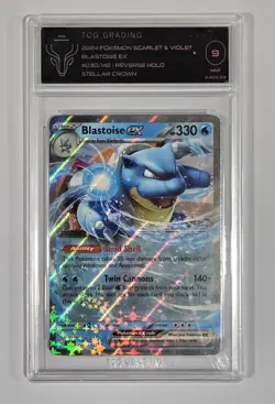 Pokemon Slab: Blastoise ex - 030/142 - SCR - Graded TCG Mint 9 - Image 1