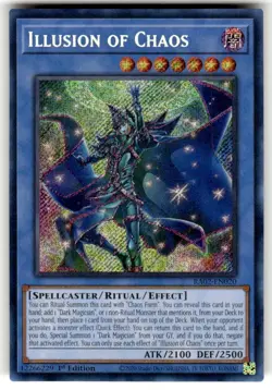 Yugioh Illusion of Chaos RA02-EN020 Secret Rare 1st Ed NM - Image 1