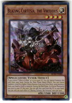 Yugioh Blazing Cartesia, The Virtuous BLTR-EN080 Ultra Rare 1st Ed NM - Image 1
