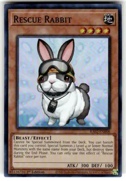 YuGiOh! - Rescue Rabbit RA02-EN008 Super Rare 1st Edition Near Mint - Image 1