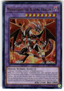 Yugioh! Masquerade the Blazing Dragon - RA02-EN022 - Ultra Rare - 1st Edition NM - Image 1
