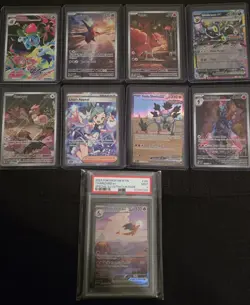 Pokemon Lot Of 8 Raw Cards and PSA 9 151 Charizard ex (SIR, IRs, UR and Promo) - Image 1