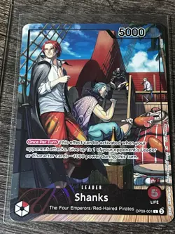 One Piece Shanks OP09-001 Exclusive PSA Magazine Promo Card - Image 1