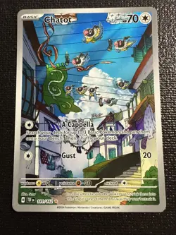Pokemon TCG Chatot Full Art Holo Card 181/162 Temporal Forces - Image 2