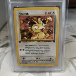 PSA 10 Meowth 62 1st Edition 2000 Team Rocket Pokemon Card Graded MINT - Image 3