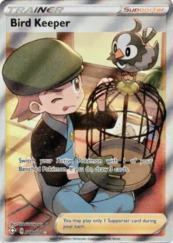 Bird Keeper - 066/072 - Pokemon Shining Fates Sword Shield Full Art Rare Card NM - Image 1