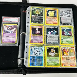 Pokemon Collection Vintage WoTC & PSA Lugia 100x Holos Binder Page Cards Lot - Image 1