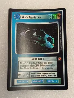 Star Trek CCG: Blaze Of Glory - "U.S.S. Thunderchild" Super Rare Foil Card - Image 2
