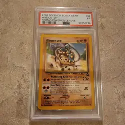 Hitmontop Black Star Promo #37 Pokemon Card 2001 Psa 1 Poor - Image 1