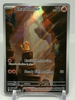 Pokemon TCG Charmander Scarlet Violet-151 Holo Illustration Rare Card 168/165 - Image 1