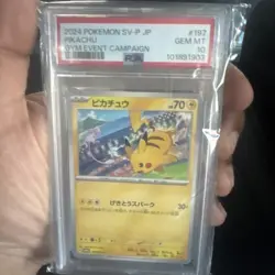 PSA 10 Pikachu 197/SV-P Gym Event WCS 2024 Promo Pokemon Card Japanese - Image 1