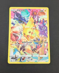 Pokemon Pikachu TCG Full Art Secret Rare Holo Card 160/159 Crown Zenith NM - Image 1