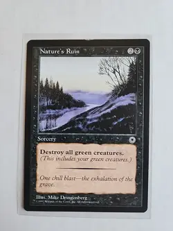 Nature's Ruin - Portal - MTG Magic - Uncommon - Black Sorcery - Image 1