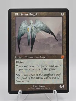 2022 MtG Magic the Gathering BRO Brothers' War Retro Frame #41 Platinum Angel - Image 1