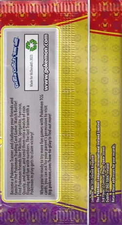Pokemon McDonalds Match Battle Promo 2023 Sealed Booster Pack TCG Card - Image 2