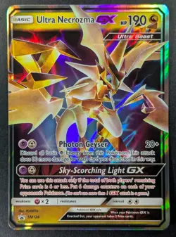 Pokemon TCG Ultra Necrozma GX Holo Ultra Rare Sm126 Black Star Promo - Image 1