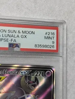 Solgaleo & Lunala GX 216/236 PSA 9- Tag Team-Pokemon 2019 Cosmic Eclipse - Image 4