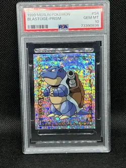 PSA 10 GEM MINT 1999 Merlin Pokemon #S4 Blastoise-Prism Sticker - Image 1