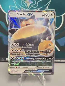 Pokemon Snorlax GX #SM05 Sm Holo Black Star Promo Full Art TCG LP- - Image 1