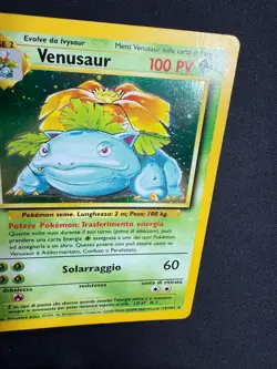 Pokemon Venusaur 15/102 Set Base Rara Holo Unlimited Wizards ITA Carte Vintage - Image 5