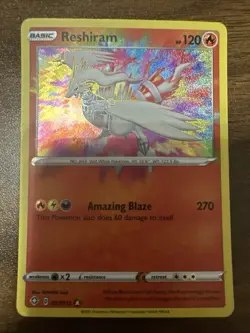 2021 Pokemon Sword & Shield - Shining Fates Reshiram #17 Light Play - Image 1