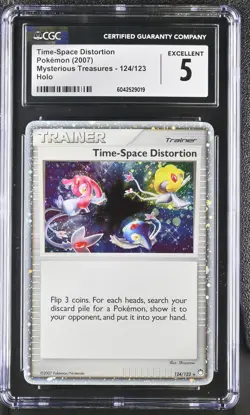 CGC 5 Time-Space Distortion 124/123 Mysterious Treasures Pokemon Card - Image 1