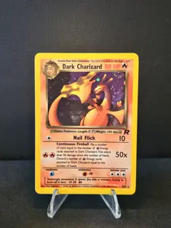 (SWIRL!) Dark Charizard - 4/82 Holo Rare - Team Rocket Pokemon TCG Card NM+ - Image 1