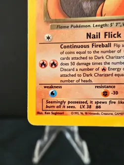 (SWIRL!) Dark Charizard - 4/82 Holo Rare - Team Rocket Pokemon TCG Card NM+ - Image 5