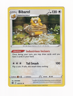 Bibarel 121/172 Brilliant Stars 2022 Holo Rare Pokemon Card Near Mint NM - Image 1