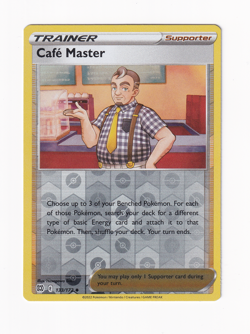 Cafe Master 133/172 Brilliant Stars 2022 Reverse Holo Pokemon Card Near Mint NM - Image 1