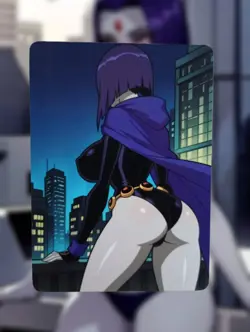 Raven Justice League Anime Waifu Sexy Goddess Doujin Lewd Hentai Card - Image 1