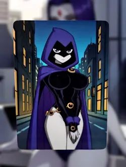 Raven Justice League Anime Waifu Sexy Goddess Doujin Lewd Hentai Card - Image 1