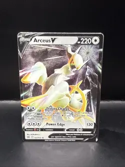 Pokemon TCG Arceus V 122/172 GameStop UPC Metal Card Holo Rare - Image 1