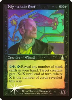 Urza's Destiny MTG FOIL Nightshade Seer Magic - Image 1