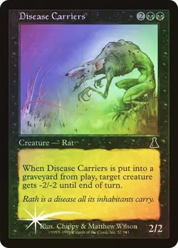 Urza's Destiny MTG FOIL Disease Carriers Magic - Image 1