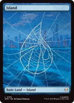 MTG (5) Full Art Basic Land Set - Spider Web Lands - Spider-Man (SPM) -w78 - Image 3