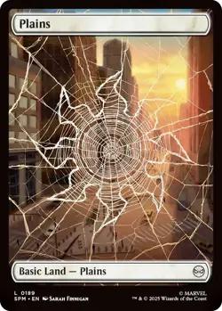 MTG (5) Full Art Basic Land Set - Spider Web Lands - Spider-Man (SPM) -w78 - Image 4