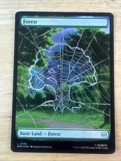 MTG FOIL Forest 193 Full Art - Marvel's Spider-Man #193 - Image 1