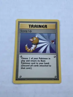 Scoop Up 078/102 Base Set Unlimitrd Rare Pokemon Trainer NP-NM - Image 1