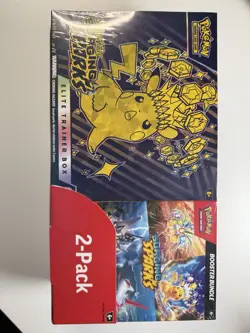 G1N Factory Sealed 2x Pokemon TCG Surging Sparks ETB Booster Bundle Costco 2pac - Image 1