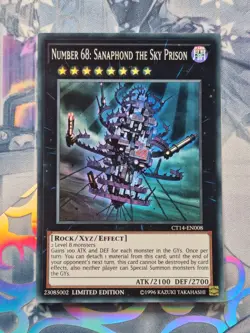CT14-EN008 Number 68: Sanaphond Sky Prison Super Rare LTD Edition NM YuGiOh TCG - Image 1