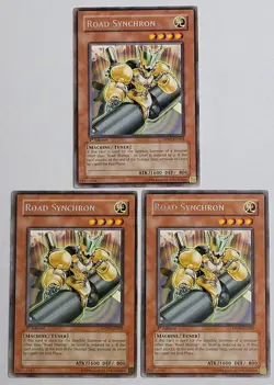 3 x YuGiOh TCG Road Synchron DP09-EN002 Rare LP - Image 1