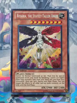 PRC1-EN016 Rosaria, The Stately Fallen Angel Secret Rare 1st Ed LP! YuGiOh TCG - Image 1