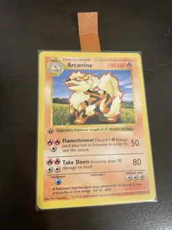 Pokemon TCG Arcanine Base Set Shadowless 1st Edition Uncommon Card 23/102 - Image 1