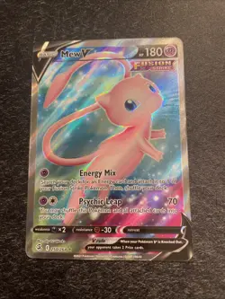 Pokemon Mew v TCG Full Art Holo Rare Card 250/264 Fusion Strike - Image 1