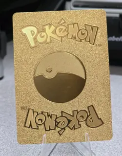 Pokemon Meowth VMAX 300hp Gold Foil Fan Art Collector Card TCG Gigantamax - Image 2