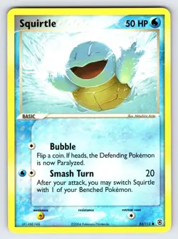 Squirtle 83/112 2004 EX FireRed & LeafGreen Pokemon Card TCG Arita Art - Nm/Vlp - Image 1