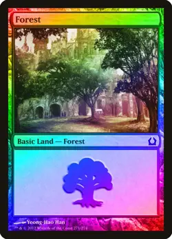 Forest (271) FOIL Return to Ravnica HEAVILY PLD Basic Land MAGIC CARD ABUGames - Image 1
