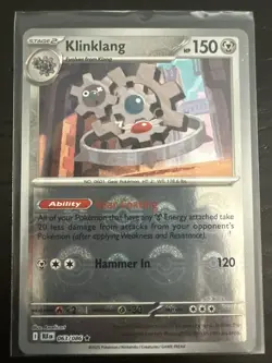 Pokemon TCG Klinklang 063/086 Black Bolt Poke Ball Reverse Holo Rare Card - NM - Image 1